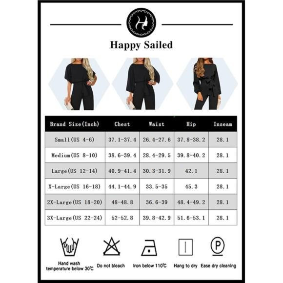 Loose Short Sleeve Belted Wide Leg Pant Romper Jumpsuits For Women, Black - Picture 7 of 7